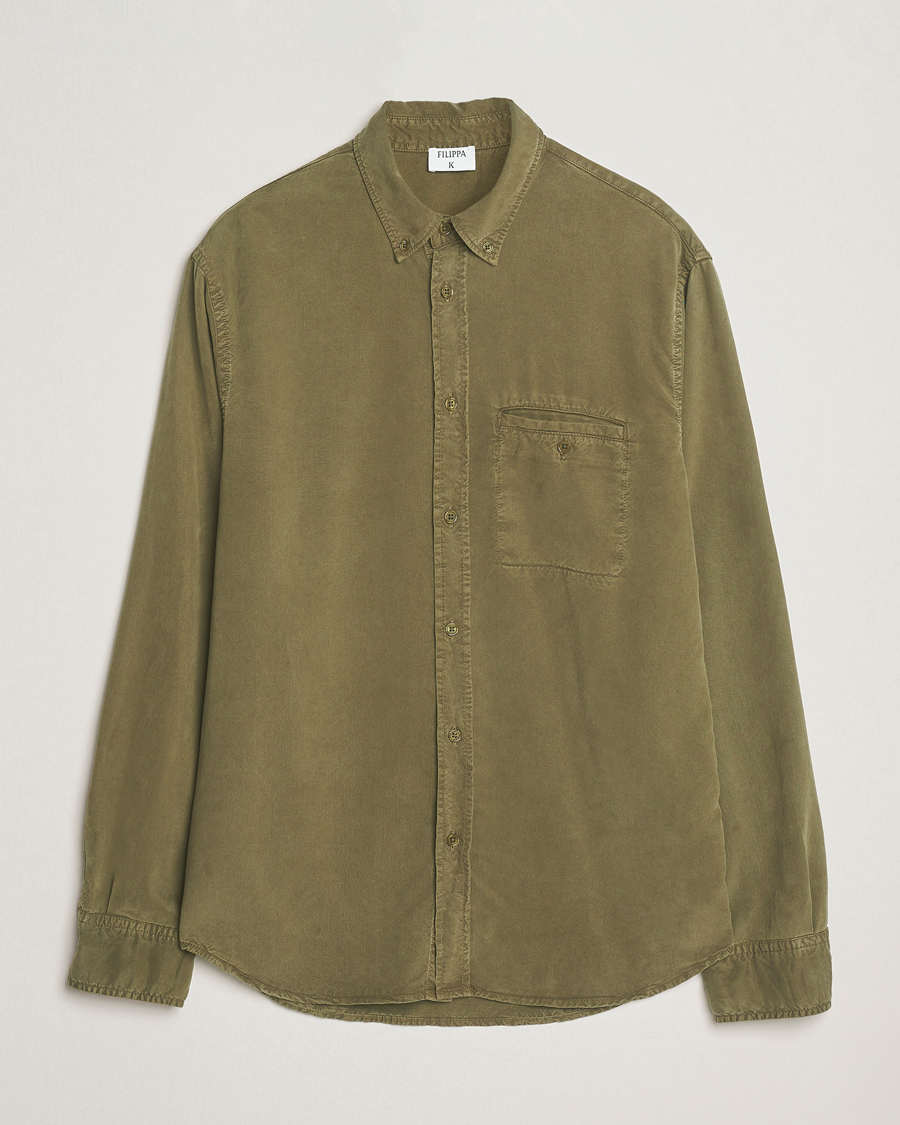 Herren | Hemden | Filippa K | Zachary Lyocell Shirt Dark Olive