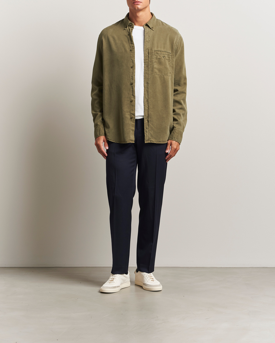 Herren | Hemden | Filippa K | Zachary Lyocell Shirt Dark Olive