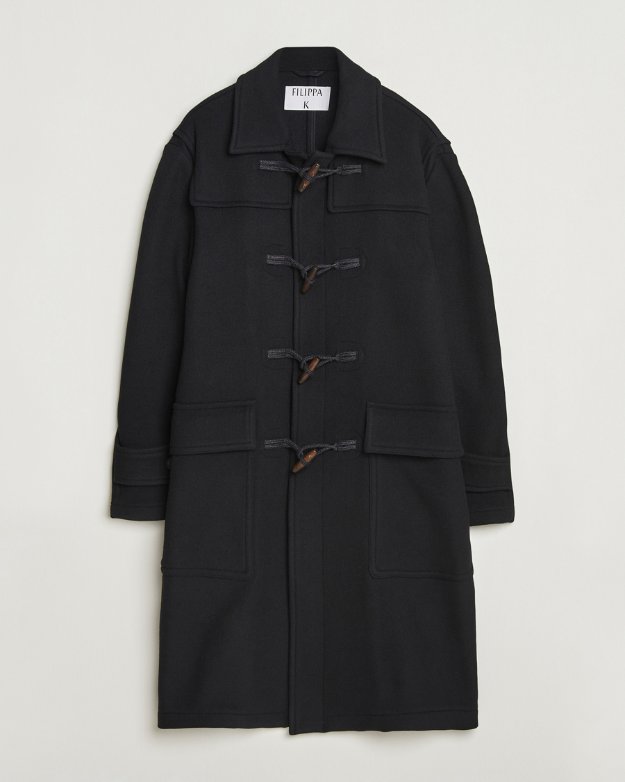 Herren | Jacken | Filippa K | Monty Wool Duffle Coat Black