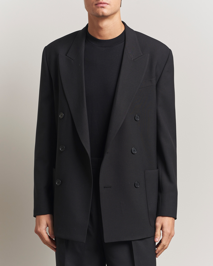 Herren | Sakkos | Filippa K | Michael Wool Double Breasted Blazer Black