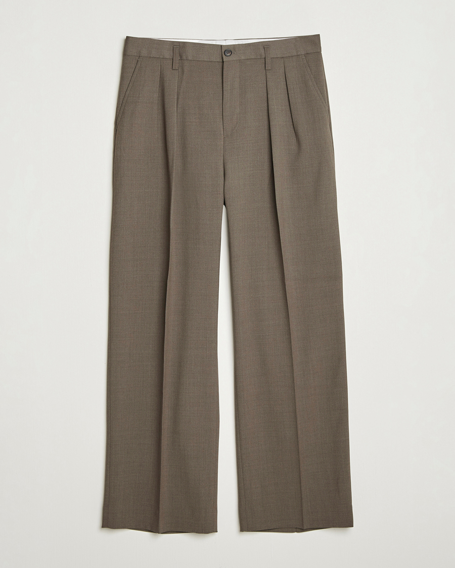Herren | Hosen | Filippa K | Milo Wide Wool Trousers Driftwood