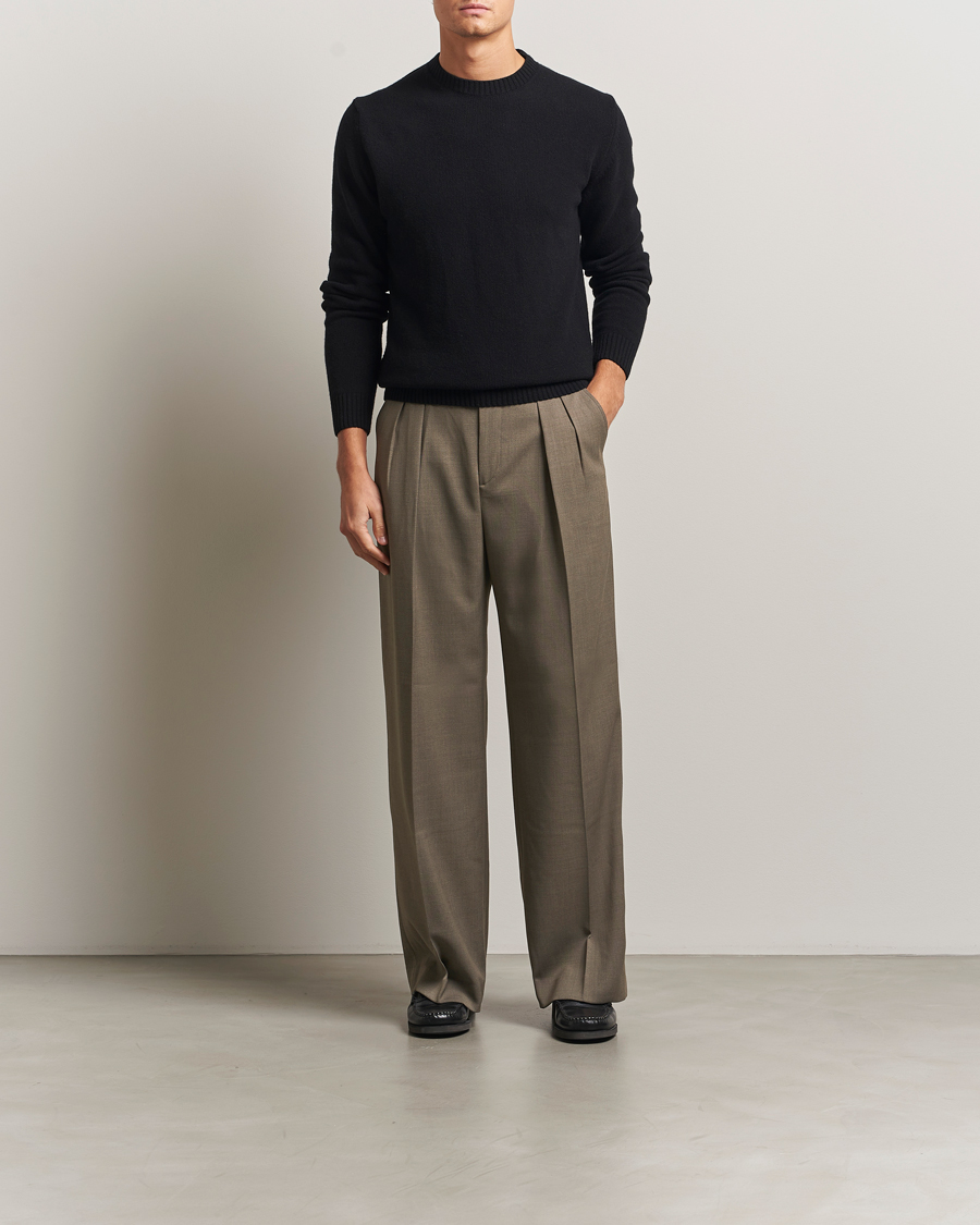 Herren | Hosen | Filippa K | Milo Wide Wool Trousers Driftwood