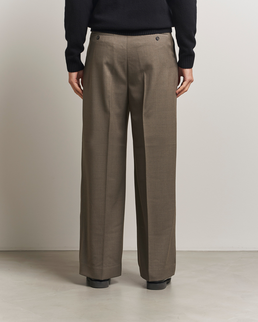 Herren | Hosen | Filippa K | Milo Wide Wool Trousers Driftwood