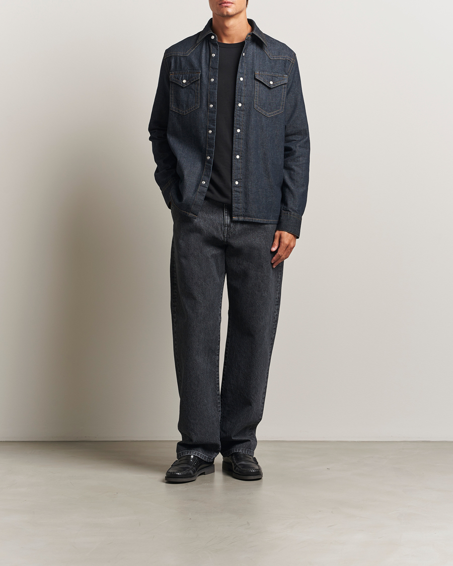Herren | Jeans | Filippa K | Loose Fit Workwear Jeans Washed Black