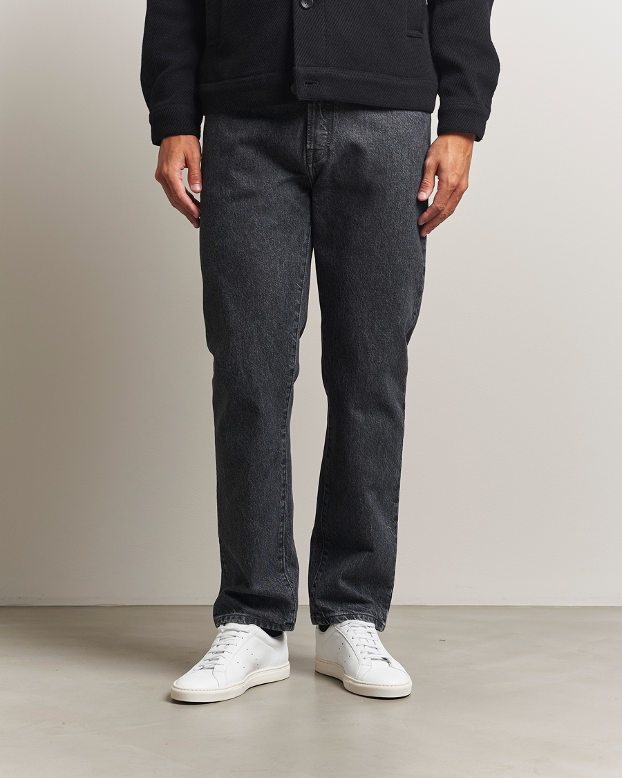 Herren | Hosen | Filippa K | Tapered Cropped Jeans Washed Black