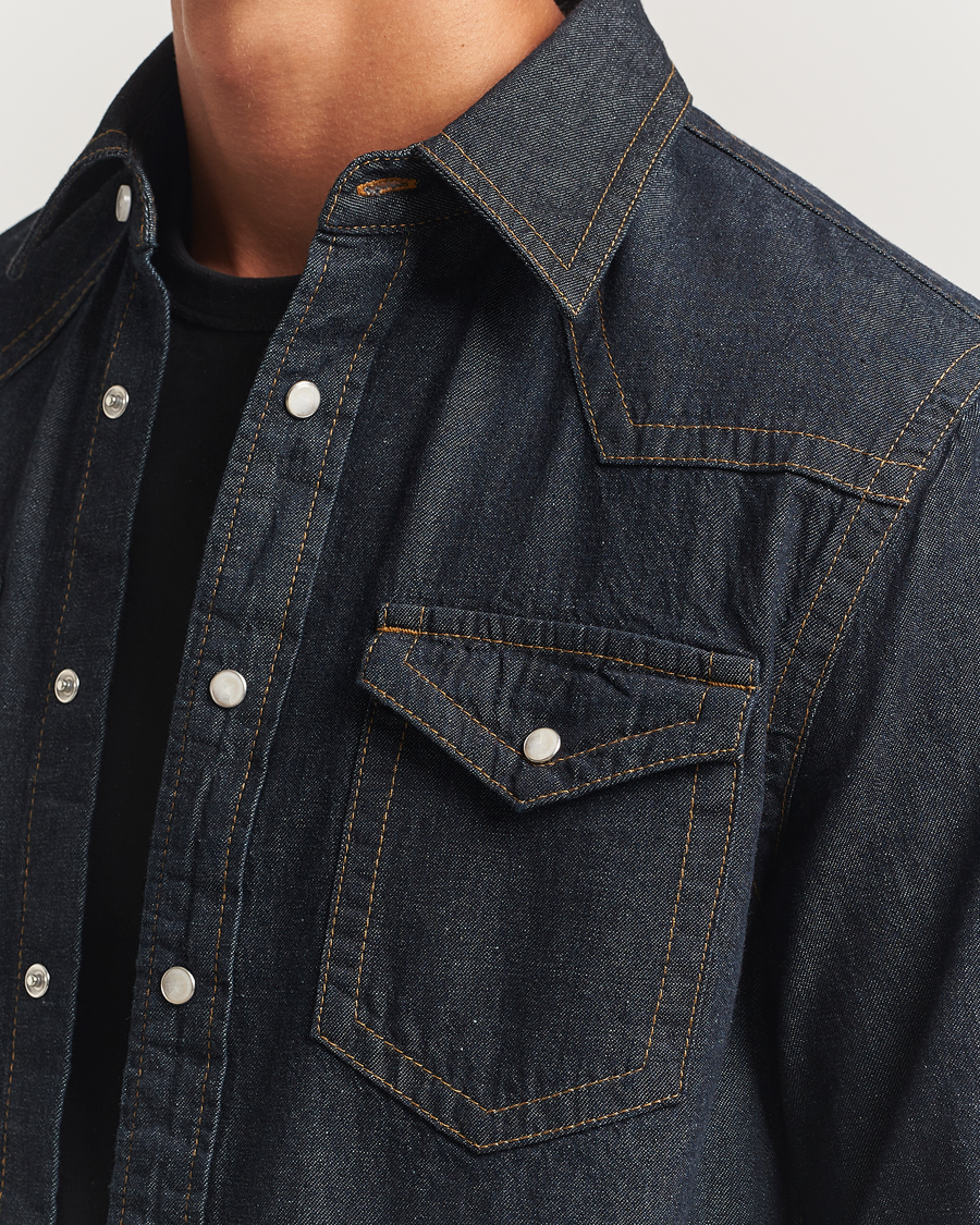 Herren | Hemden | Filippa K | Western Denim Shirt Rinsed Blue Wash