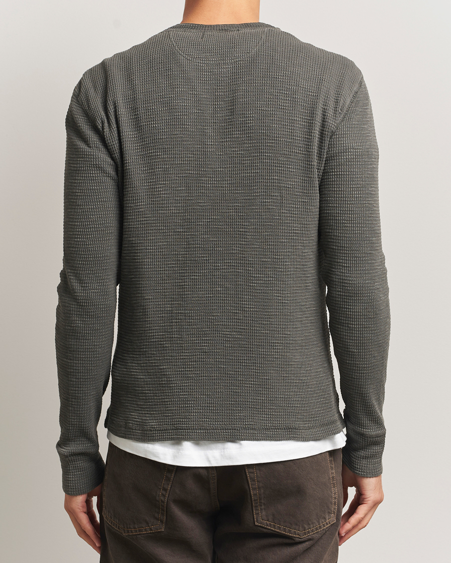 Herren | Pullover | RRL | Long Sleeve Henley Faded Black