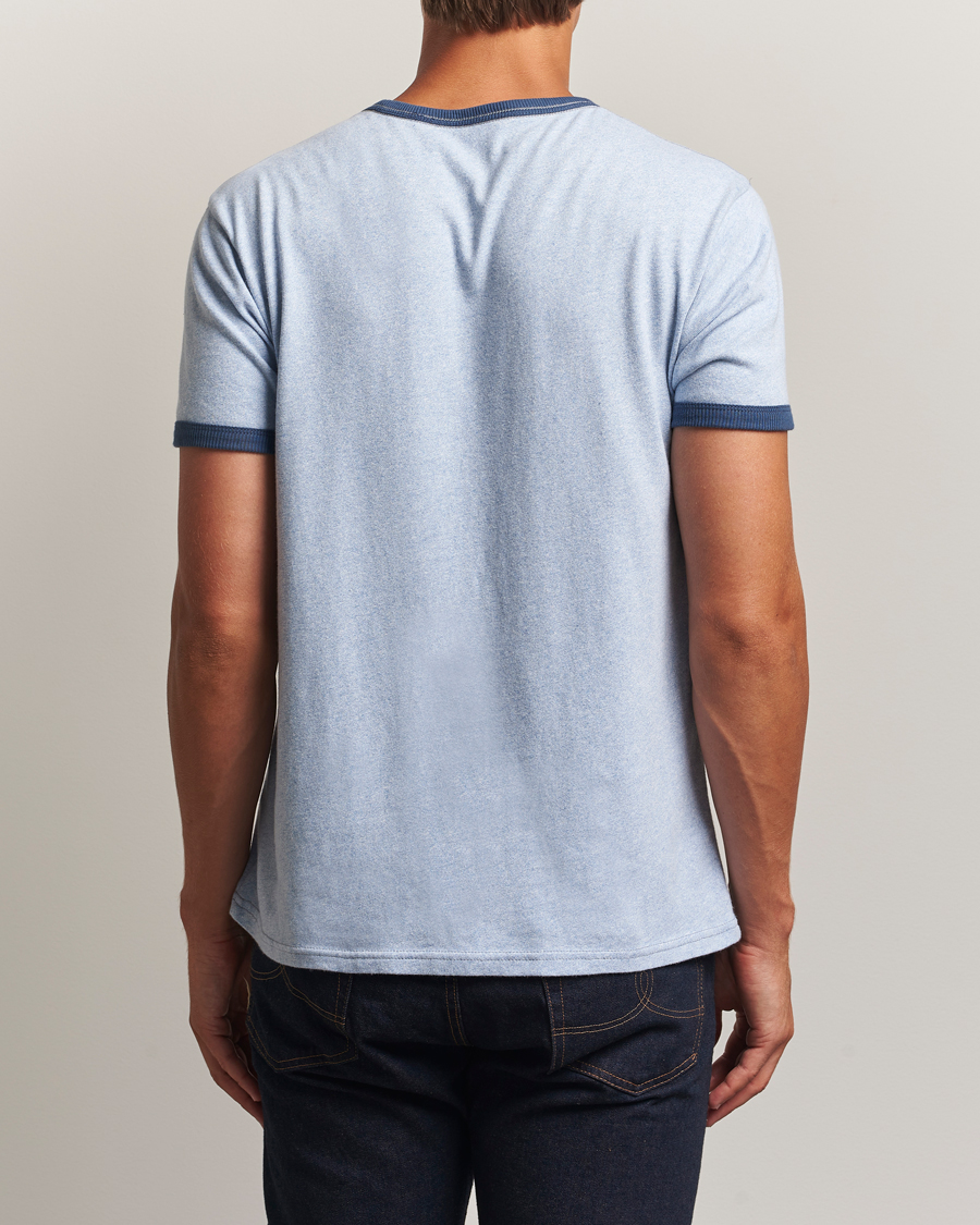 Herren | T-Shirts | RRL | Stencil Ringer T-Shirt Light Blue Heather