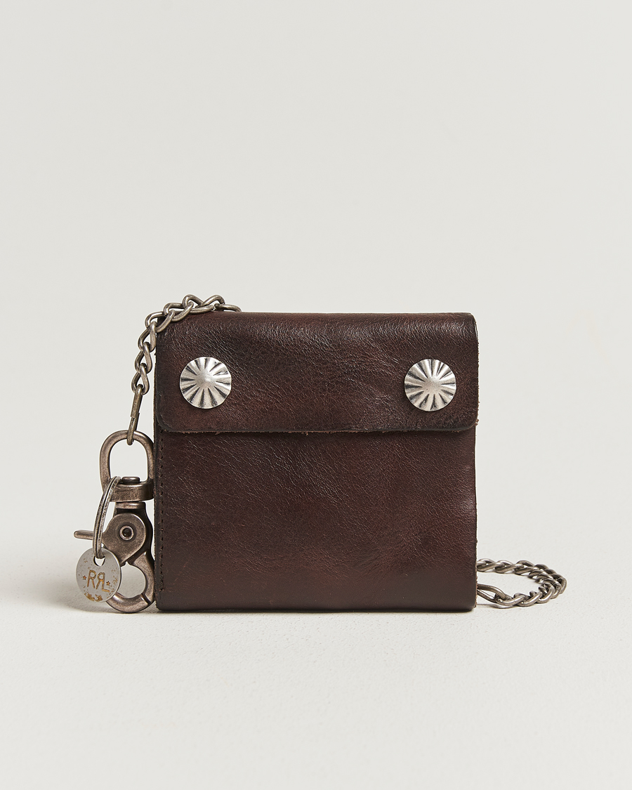 Herren | RRL Concha Ryder Wallet Dark Brown | RRL | Concha Ryder Wallet Dark Brown