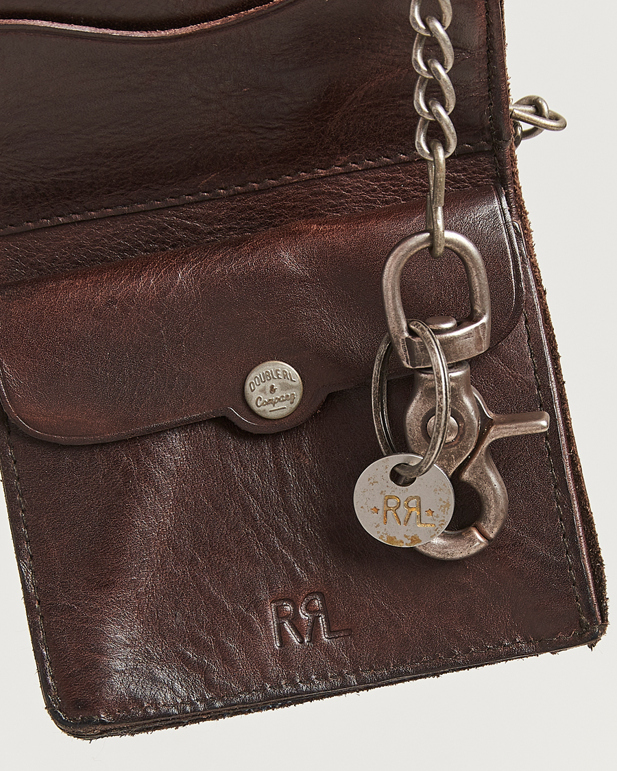 Herren | RRL Concha Ryder Wallet Dark Brown | RRL | Concha Ryder Wallet Dark Brown