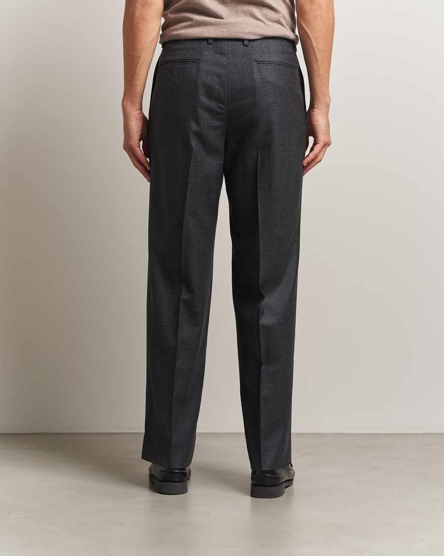 Herren | Hosen | Auralee | Superlight Flannel Slacks Charcoal