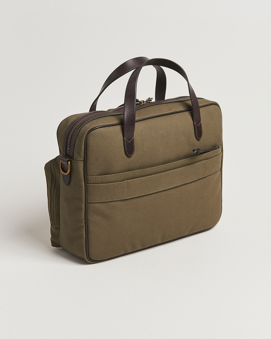 Herren | Polo Ralph Lauren Commuter Canvas Messenger Bag Defender Green/Brown | Polo Ralph Lauren | Commuter Canvas Messenger Bag Defender Green/Brown