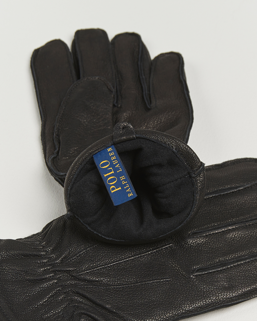 Herren | Polo Ralph Lauren Full Grain Leather Gloves Black | Polo Ralph Lauren | Full Grain Leather Gloves Black