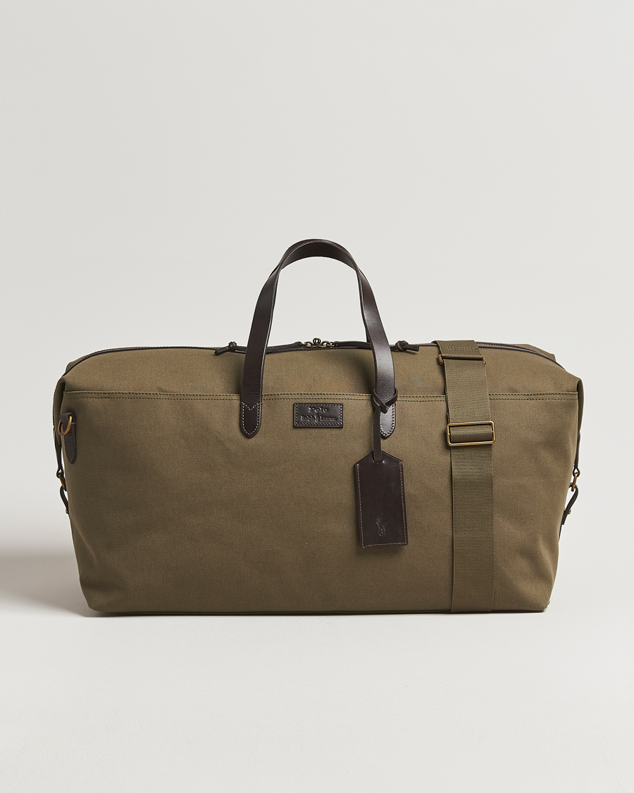 Herren | Polo Ralph Lauren Medium Canvas Duffle Bag Defender Green/Brown | Polo Ralph Lauren | Medium Canvas Duffle Bag Defender Green/Brown