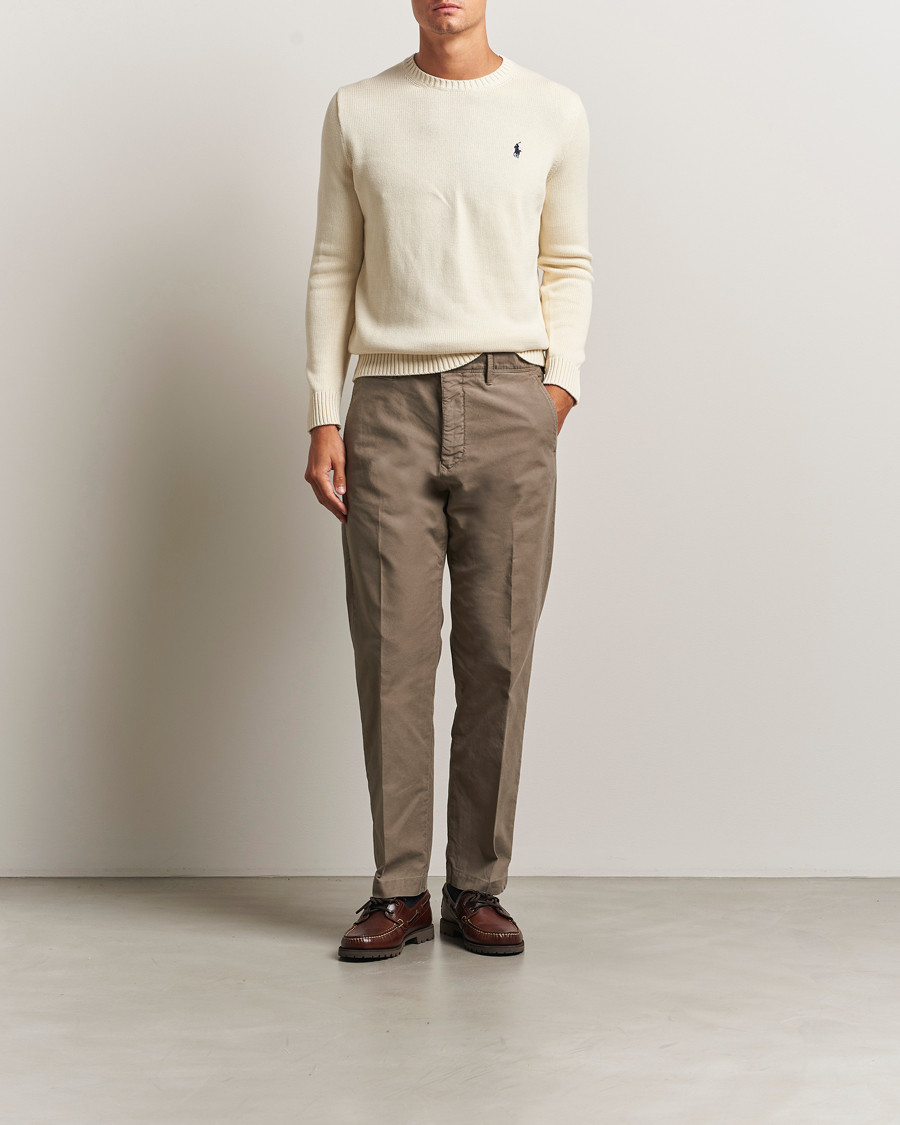 Herren | Pullover | Polo Ralph Lauren | Cotton Crew Neck Sweater Andover Cream