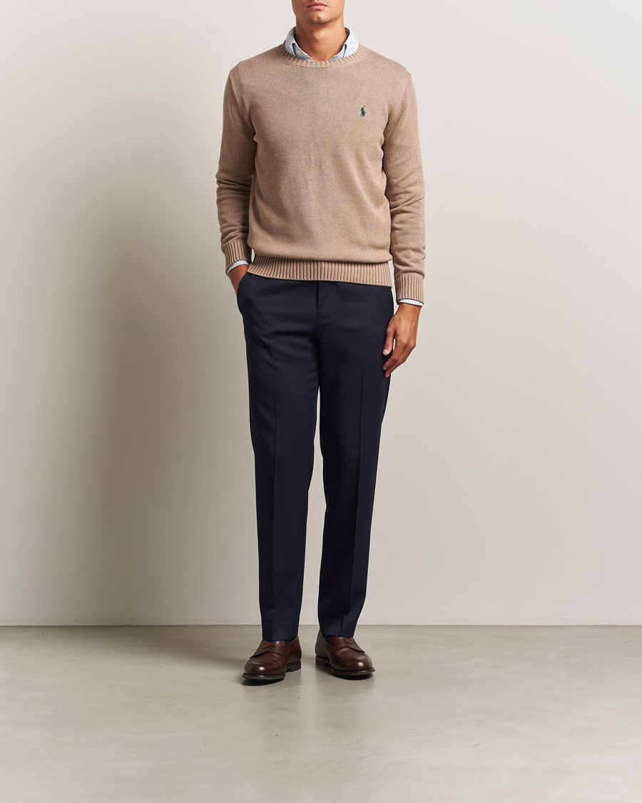 Herren | Pullover | Polo Ralph Lauren | Cotton Crew Neck Sweater Bronze Melange