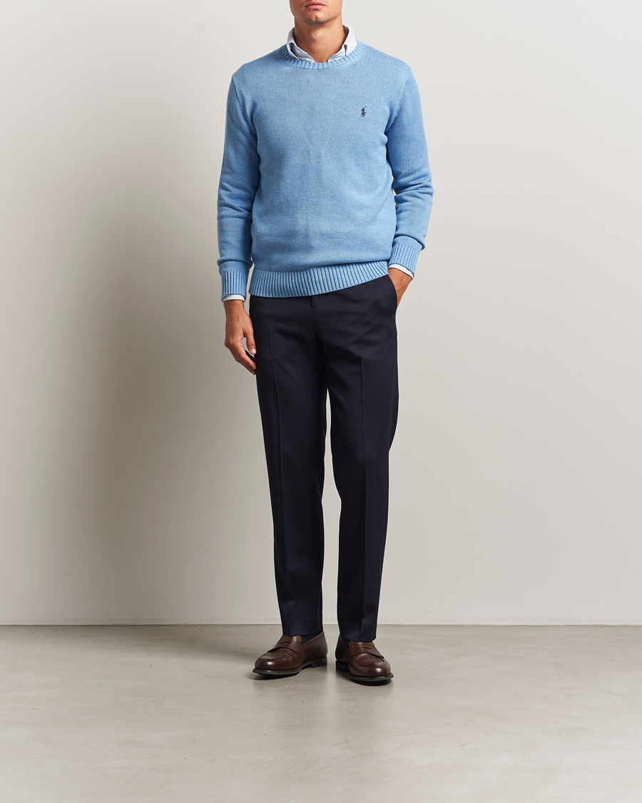 Herren | Pullover | Polo Ralph Lauren | Cotton Crew Neck Sweater Soft Royal Heather