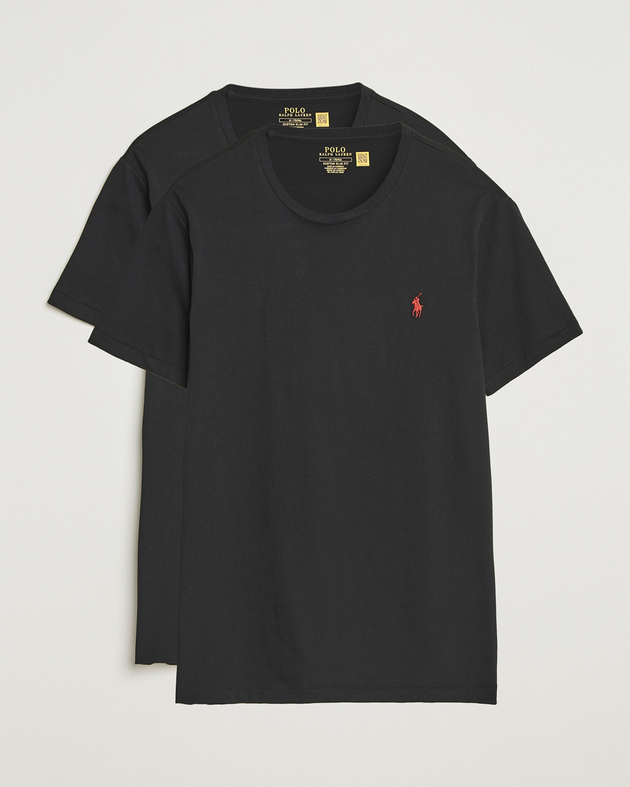 Herren | T-Shirts | Polo Ralph Lauren | 2-Pack Crew Neck T-Shirt Black