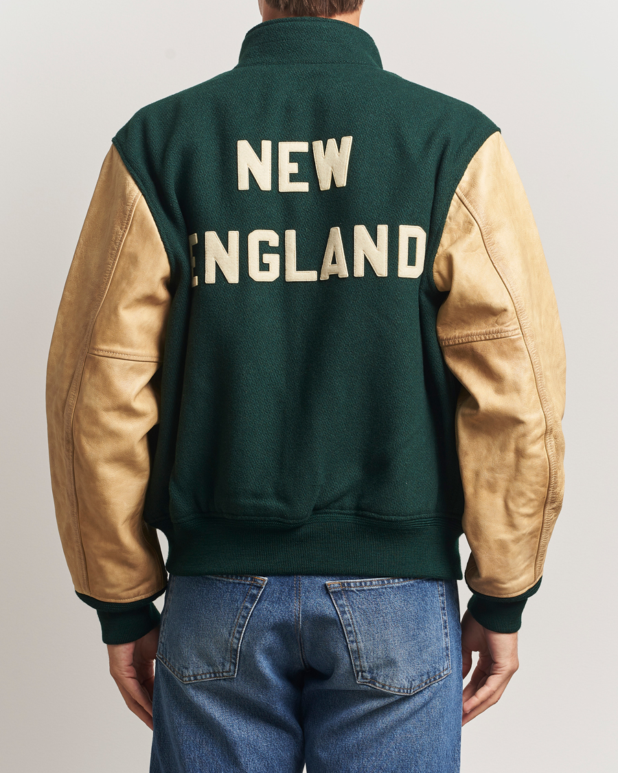 Herren | Jacken | Polo Ralph Lauren | Varsity Wool/Leather Bomber Jacket Churchill Green