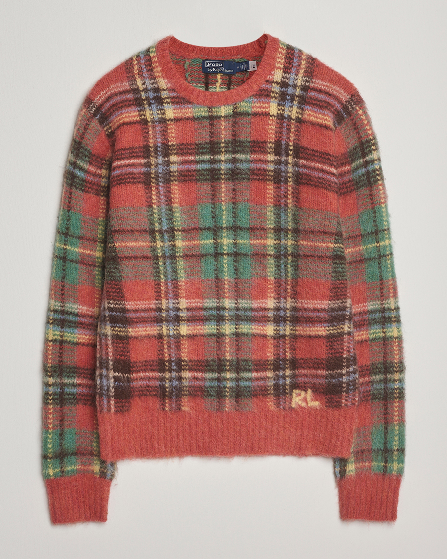 Herren | Pullover | Polo Ralph Lauren | Checked Wool Sweater Red Combo