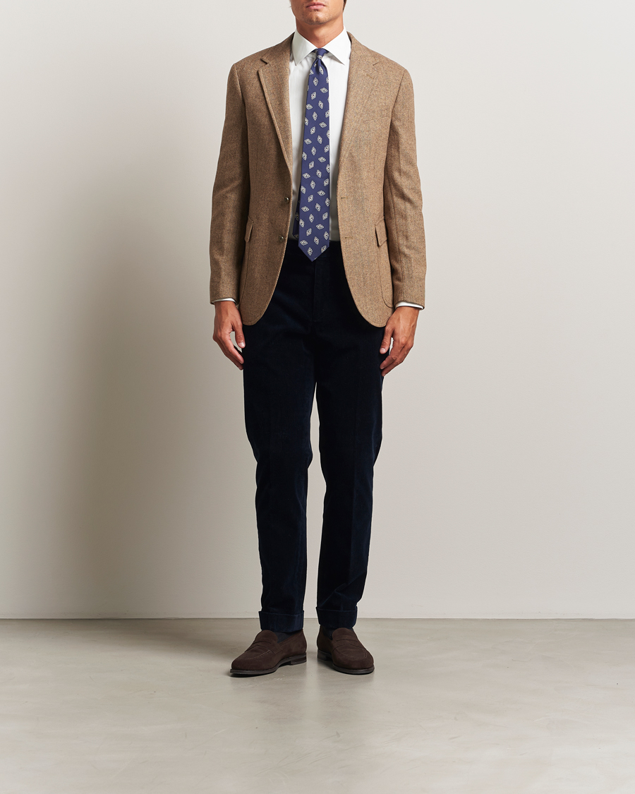 Herren | Sakkos | Polo Ralph Lauren | Single Breasted Herringbone Sportcoat Brown/Tan