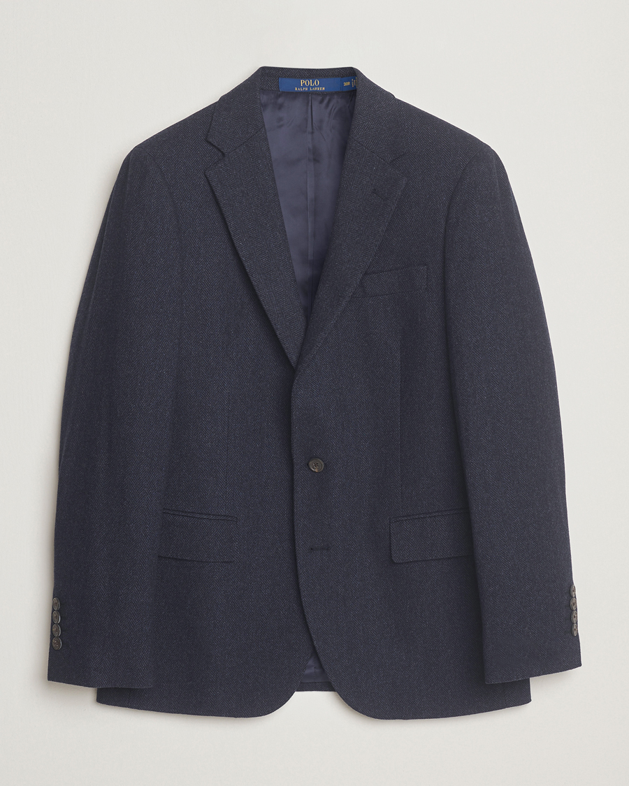 Herren | Sakkos | Polo Ralph Lauren | Single Breasted Herringbone Sportcoat Navy