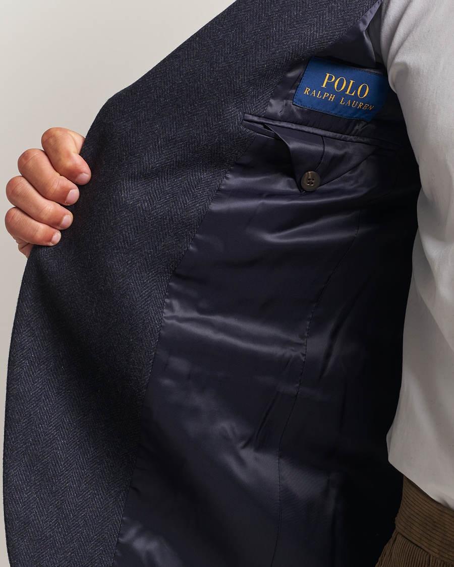 Herren | Sakkos | Polo Ralph Lauren | Single Breasted Herringbone Sportcoat Navy