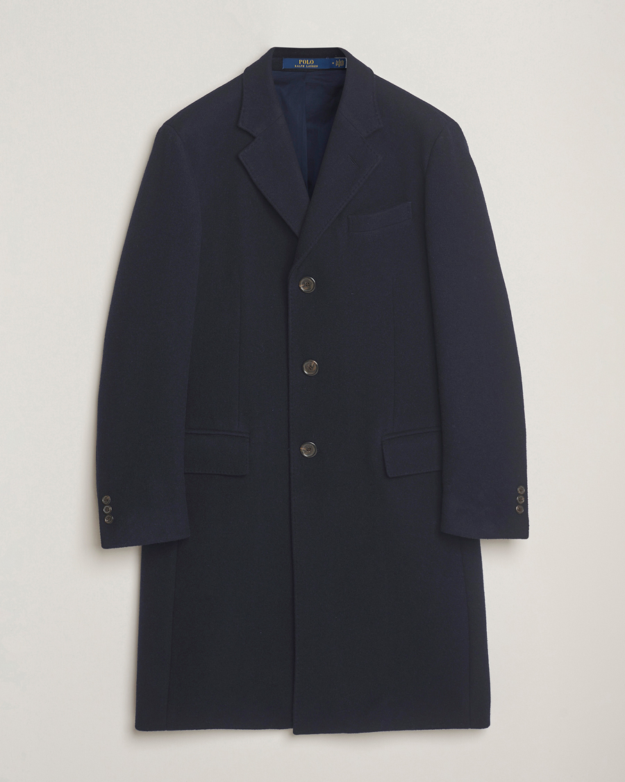 Herren | Jacken | Polo Ralph Lauren | Single Breasted Melton Coat Navy