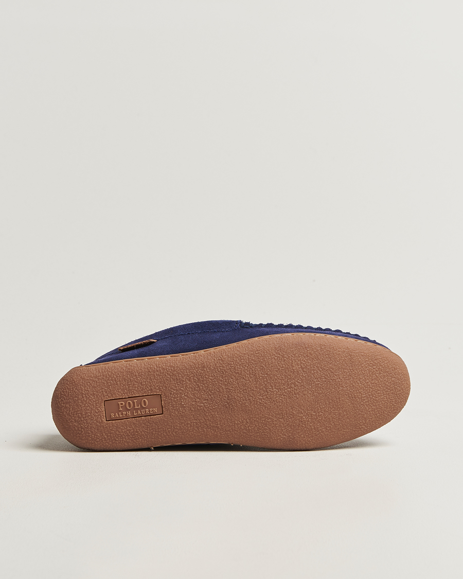 Herren | Polo Ralph Lauren Brenan Slipper Navy Suede | Polo Ralph Lauren | Brenan Slipper Navy Suede