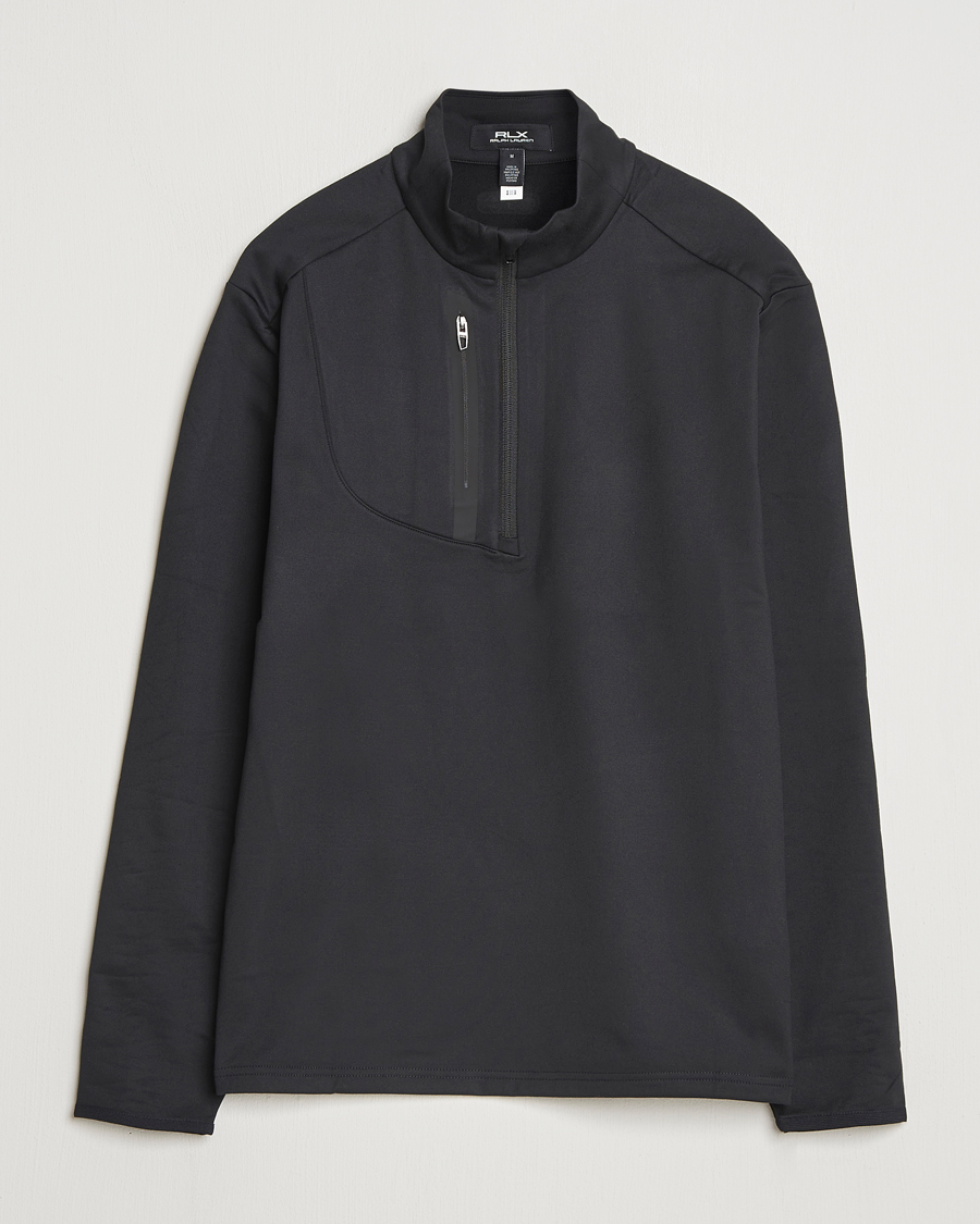 Herren | Pullover | RLX Ralph Lauren | Luxury Jersey Half Zip Polo Black