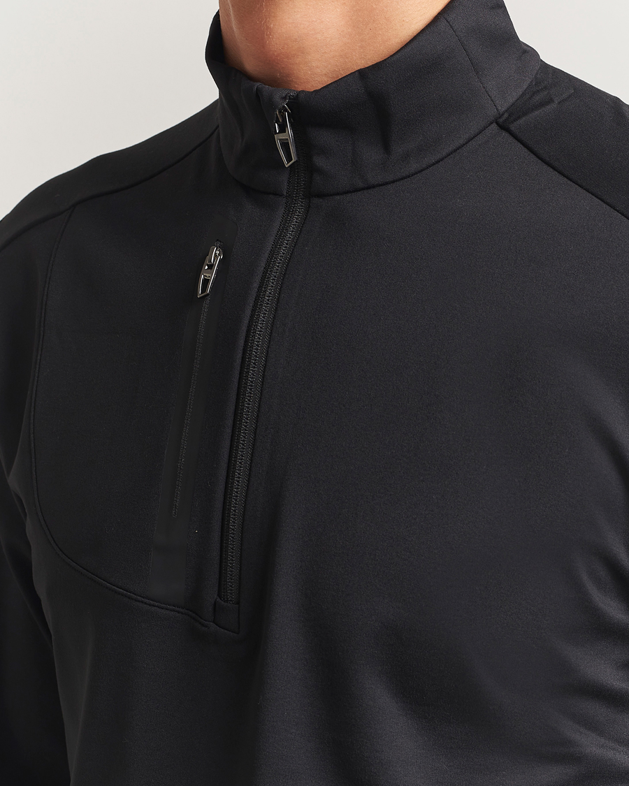 Herren | Pullover | RLX Ralph Lauren | Luxury Jersey Half Zip Polo Black