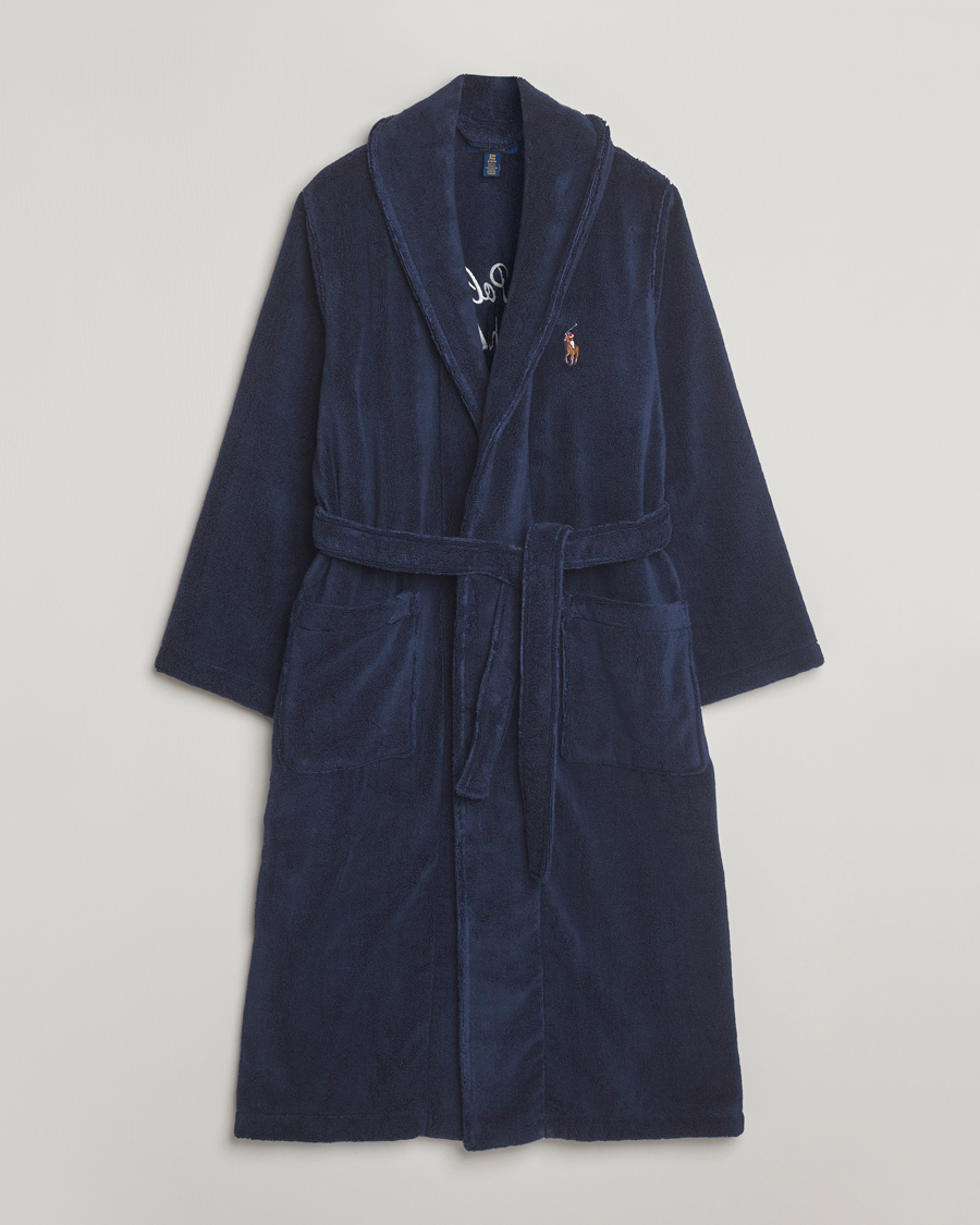 Herren | Schlafanzüge & Bademäntel | Polo Ralph Lauren | Cotton Terry Logo Robe Cruise Navy
