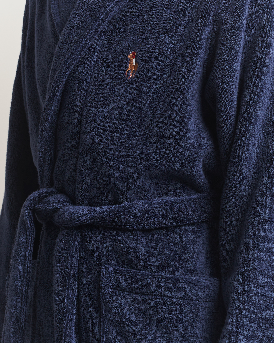Herren | Schlafanzüge & Bademäntel | Polo Ralph Lauren | Cotton Terry Logo Robe Cruise Navy