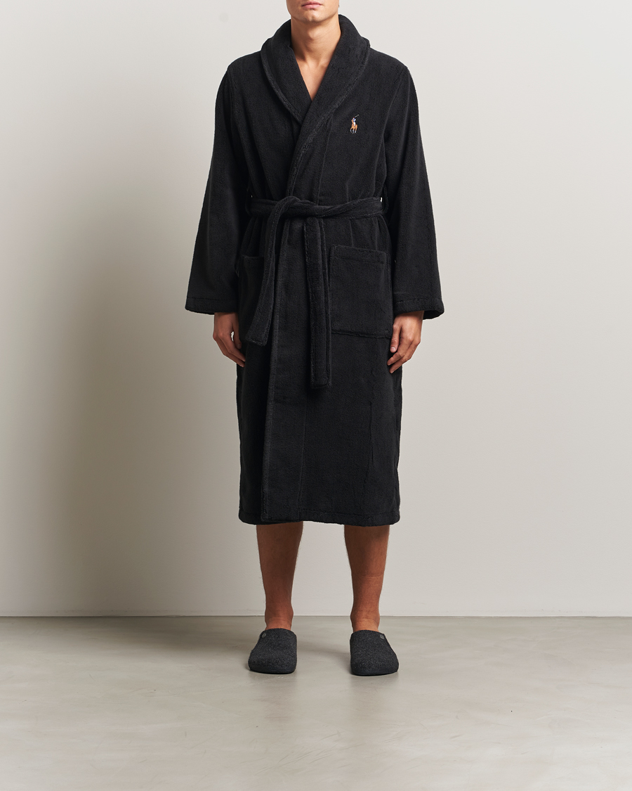 Herren | Schlafanzüge & Bademäntel | Polo Ralph Lauren | Cotton Terry Bear Robe Polo Black