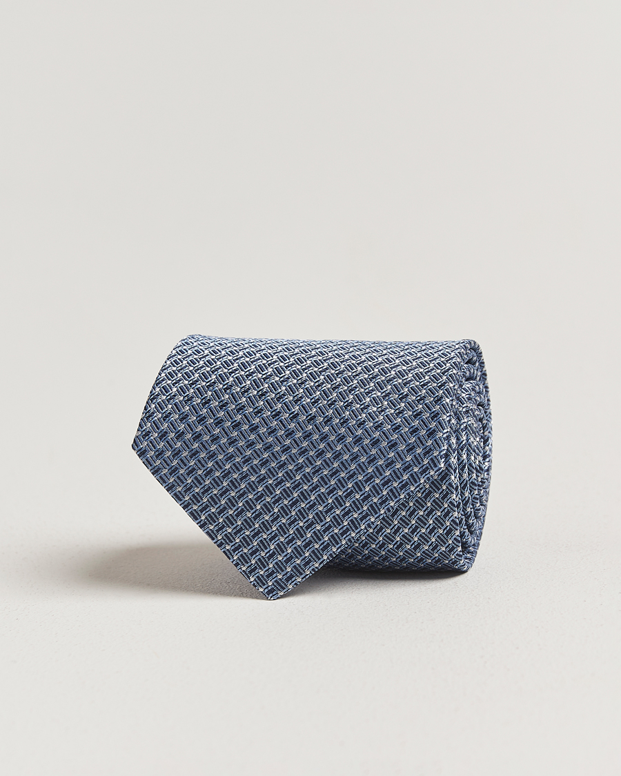 Herren | Stenströms Woven Silk Tie 7,5cm Navy | Stenströms | Woven Silk Tie 7,5cm Navy