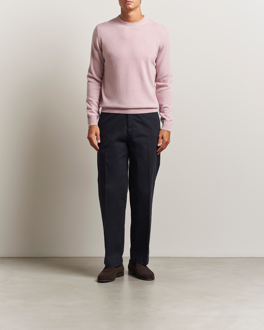 Herren | Pullover | Stenströms | Cashmere Crewneck Dusty Pink
