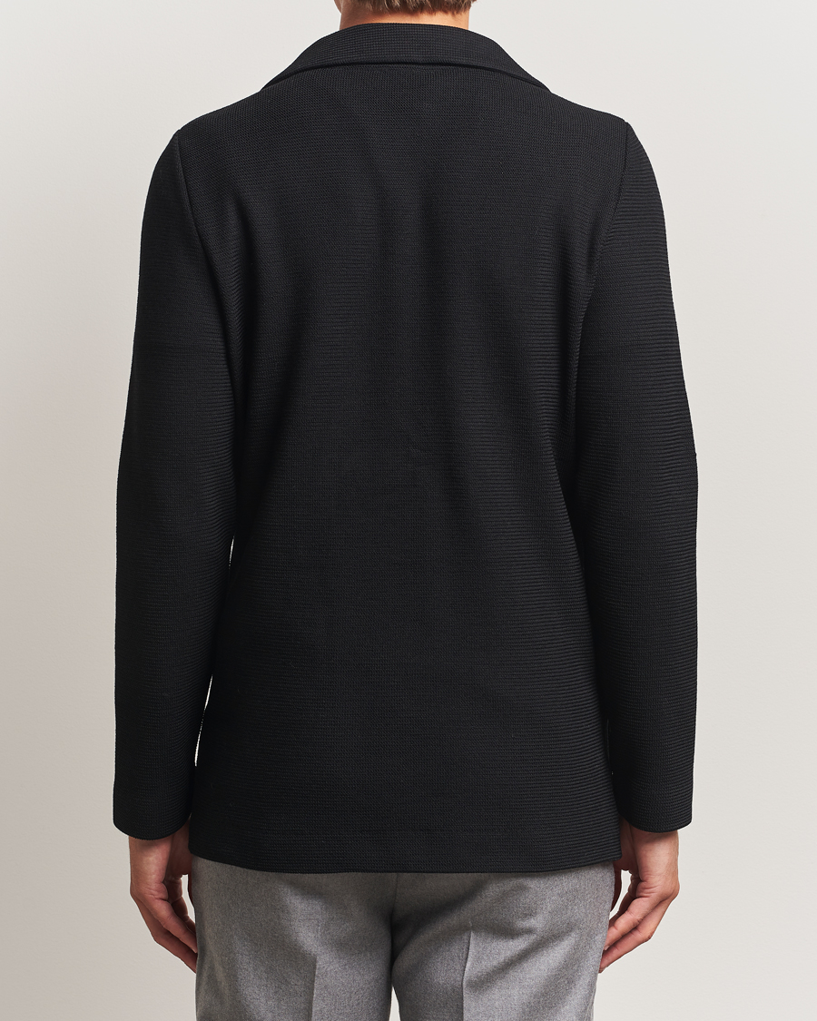 Herren | Sakkos | Stenströms | Milano Knitted DB Textured Blazer Black