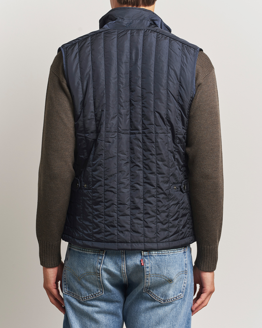 Herren | Westen | Stenströms | Nylon Quilted Light Padded Vest Navy