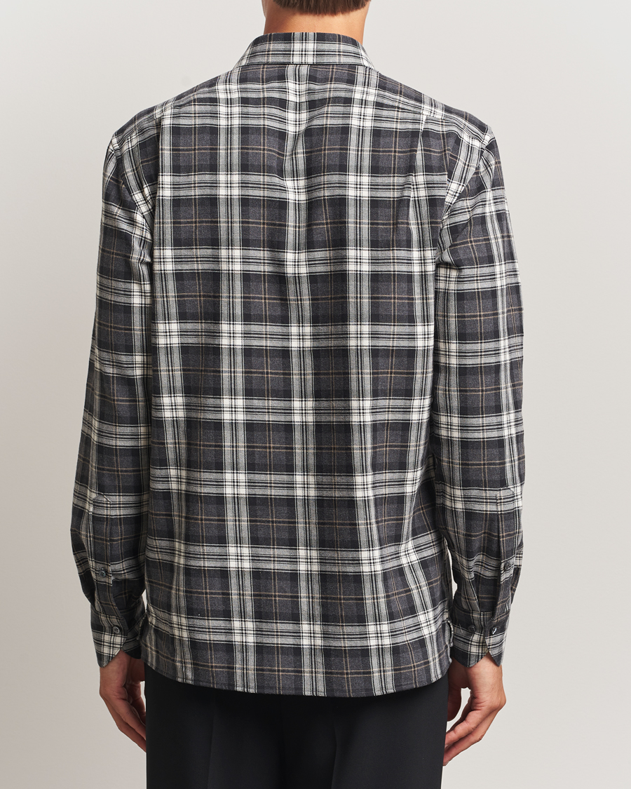 Herren | Hemden | Stenströms | Regular Fit Checked Pocket Shirt Grey