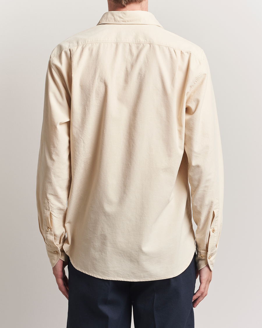 Herren | Hemden | Stenströms | Regular Fit Cut Away Cord Shirt Beige