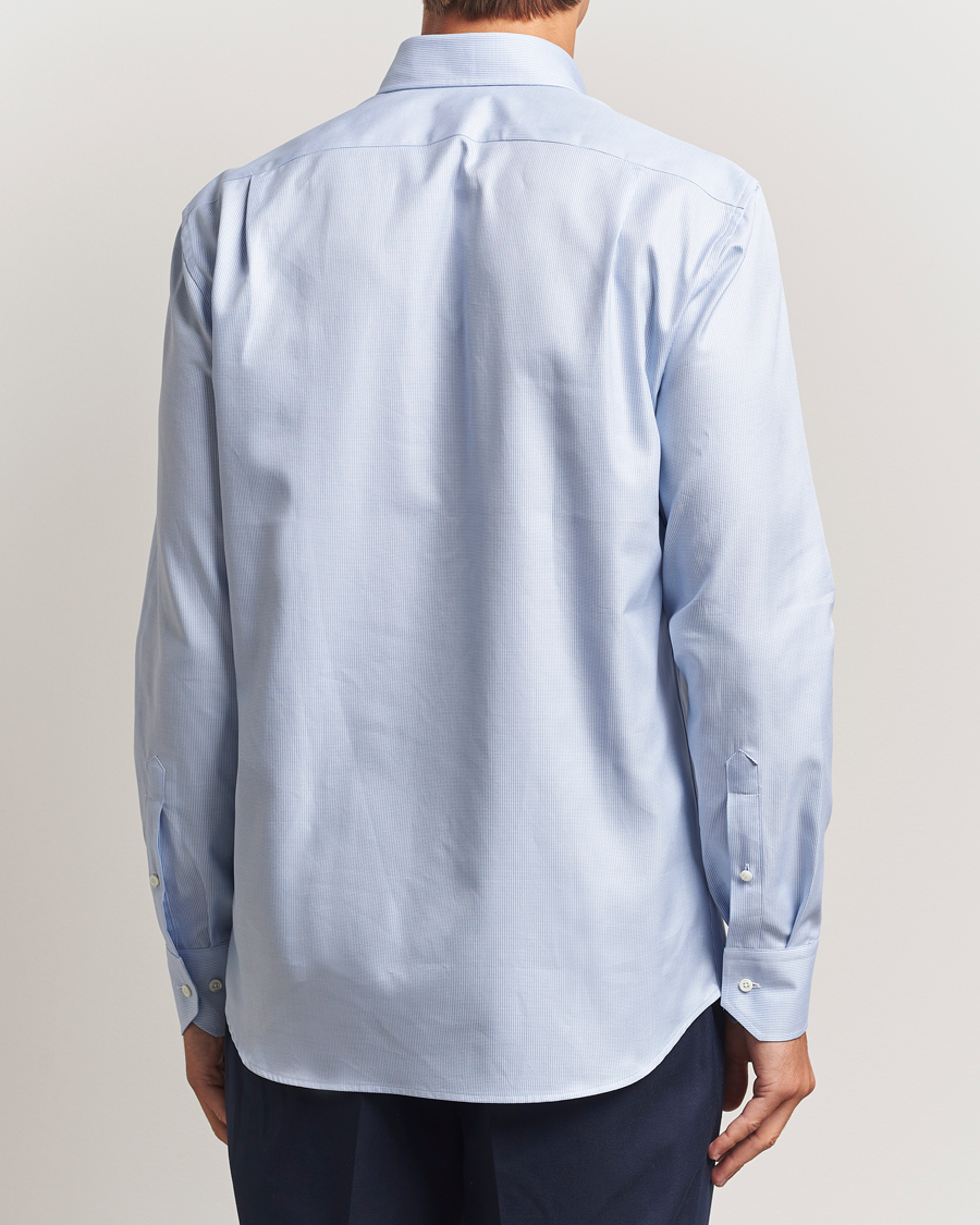 Herren | Hemden | Stenströms | Regular Fit Small Houndstooth Shirt Blue