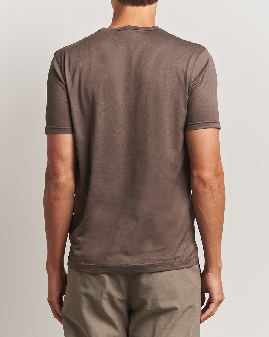Herren | T-Shirts | Sunspel | Crew Neck Q82 Cotton T-Shirt Bark