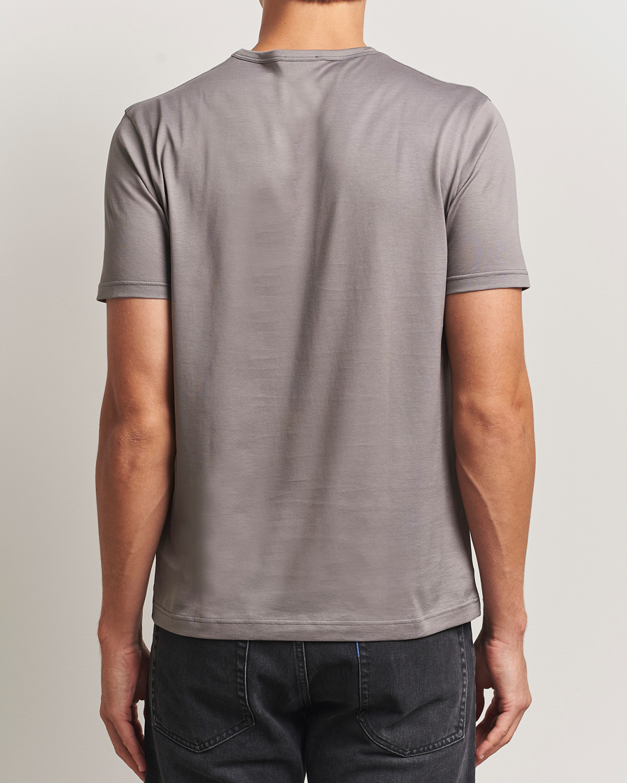 Herren | T-Shirts | Sunspel | Crew Neck Q82 Cotton T-Shirt Iron Grey