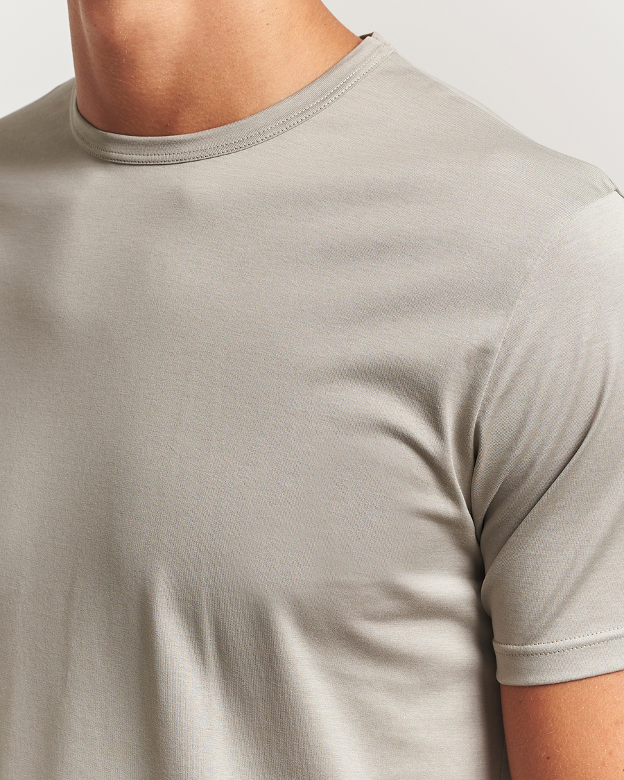 Herren | T-Shirts | Sunspel | Crew Neck Q82 Cotton T-Shirt Fog