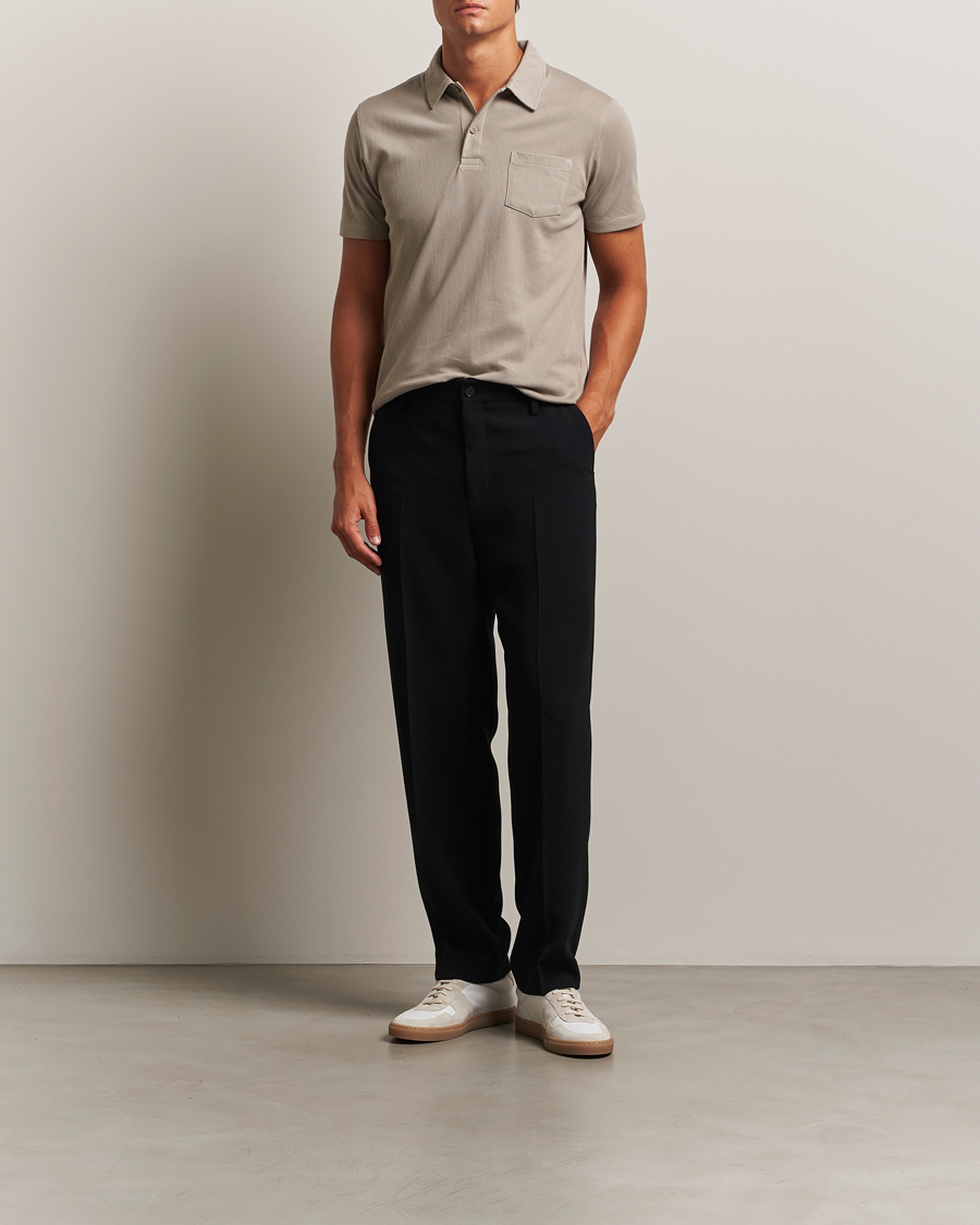 Herren | Poloshirts | Sunspel | Riviera Polo Shirt Fog