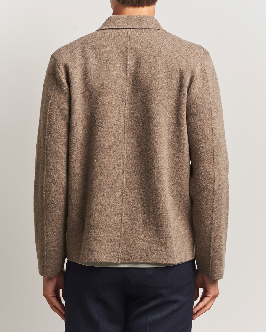 Herren | Pullover | Sunspel | Doubleface Wool Jacket Mink
