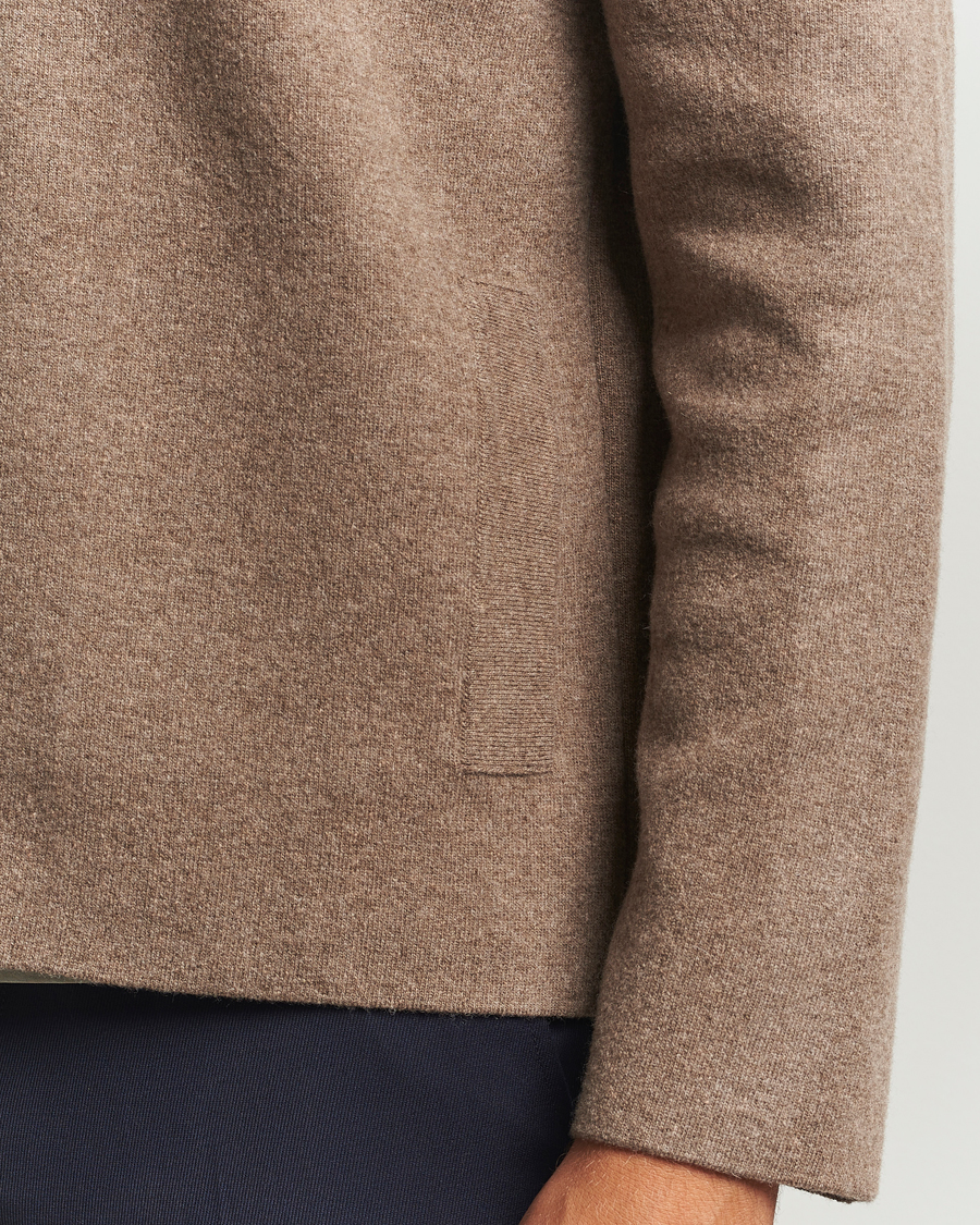 Herren | Pullover | Sunspel | Doubleface Wool Jacket Mink