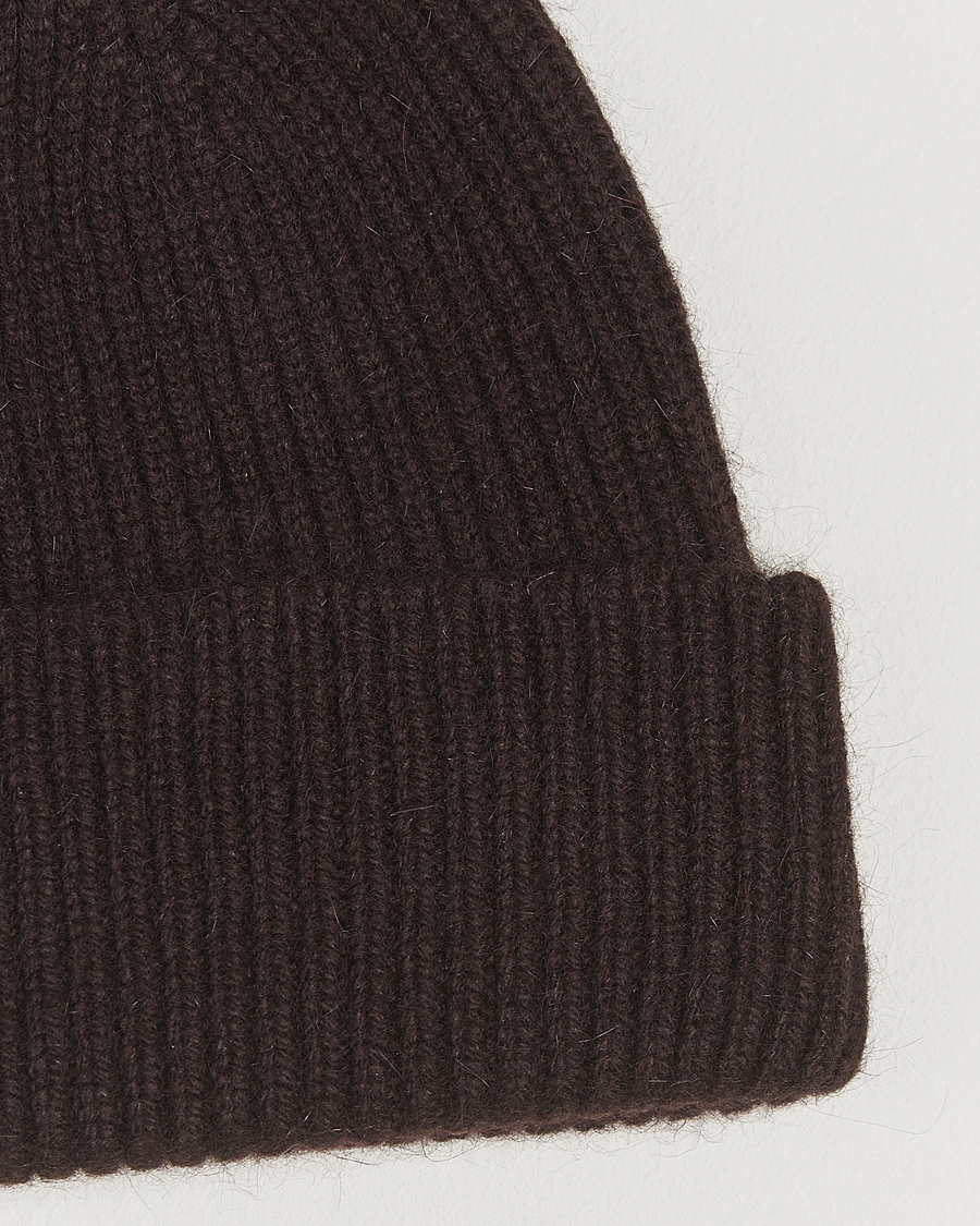 Herren | Le Bonnet Lambswool/Caregora Beanie Espresso | Le Bonnet | Lambswool/Caregora Beanie Espresso