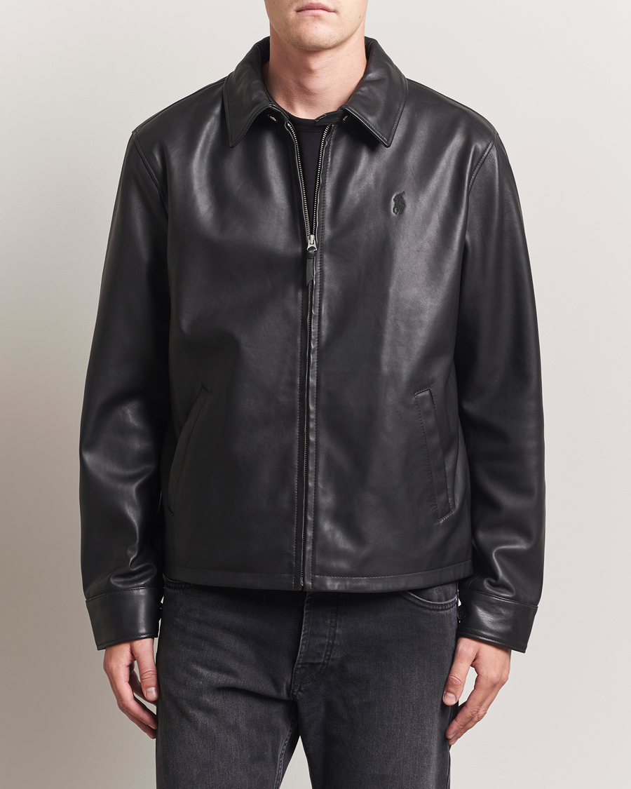 Herren | Jacken | Polo Ralph Lauren | Maxwell Windbreaker Leather Jacket Polo Black