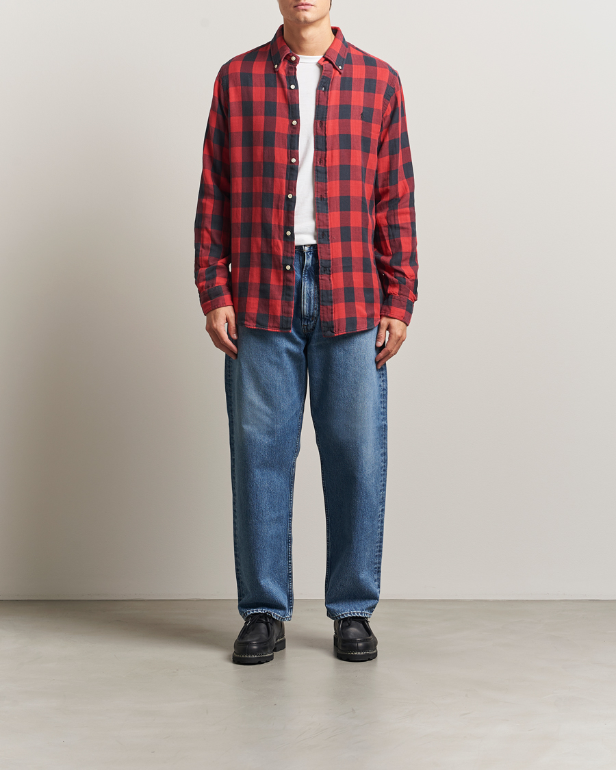 Herren | Hemden | Polo Ralph Lauren | Custom Fit Double Faced Checked Shirt Red/Black